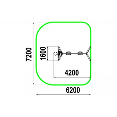 Качели двух местные с баскетбольным щитом