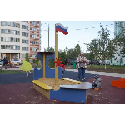 Песочница Кораблик с крышкой арт: 29061