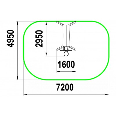 Качеля с навесом и баскетбольным щитом