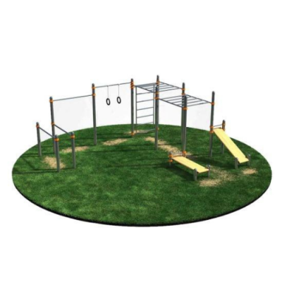 Рукоход двухуровневый с лестницей и двумя турниками арт: 16463